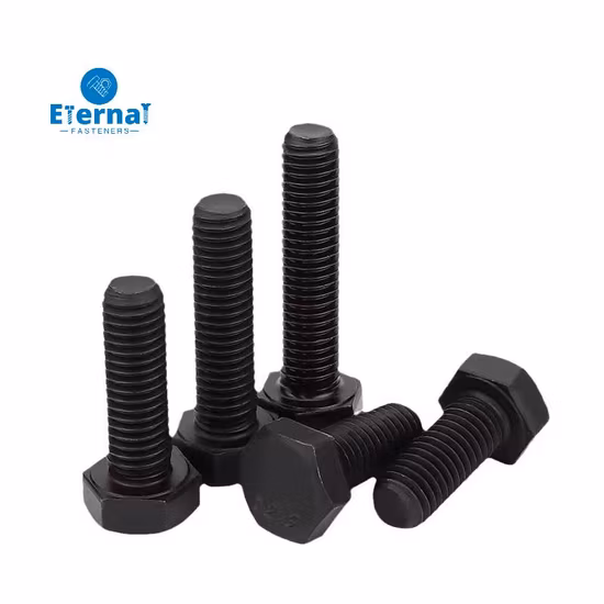Boulon hexagonal lourd à haute résistance à haute résistance de la catégorie M40 M16 d'oxyde noir HDG