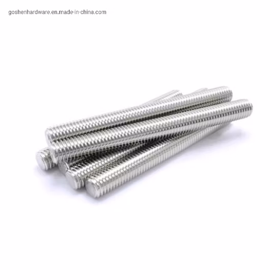 Tiges filetées en acier inoxydable SS304 ou SS316 A2 A4 DIN975 M2